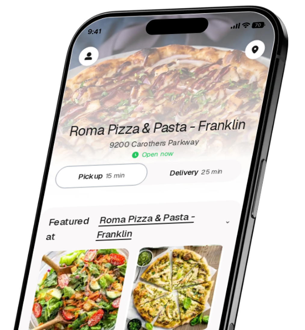 Roma Pizza & Pasta - Franklin app preview