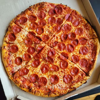 medium 2 topping and 6 wings